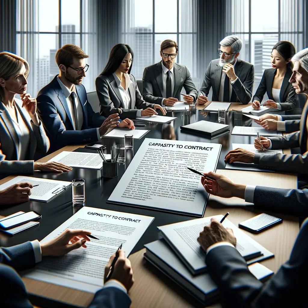 Un grupo de expertos delibera sobre la capacidad contractual en la sala de juntas moderna
