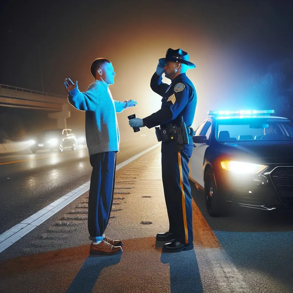 DUI Enforcement: Real-Life Sobriety Test on the Highway