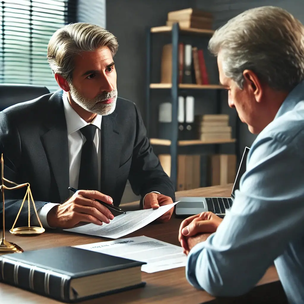 Consultation with Personal Injury Lawyer in Professional Setting