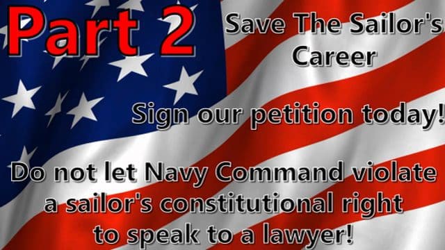 Captain James Bahr & Admiral Sean Buck VIOLATED 5th Amendment To DESTROY Sailor's Career!