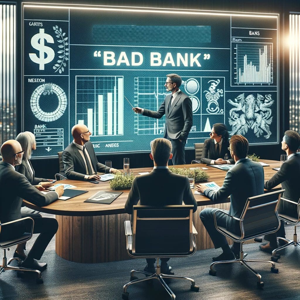 Análisis experto del "banco malo" en una sesión de estrategia financiera