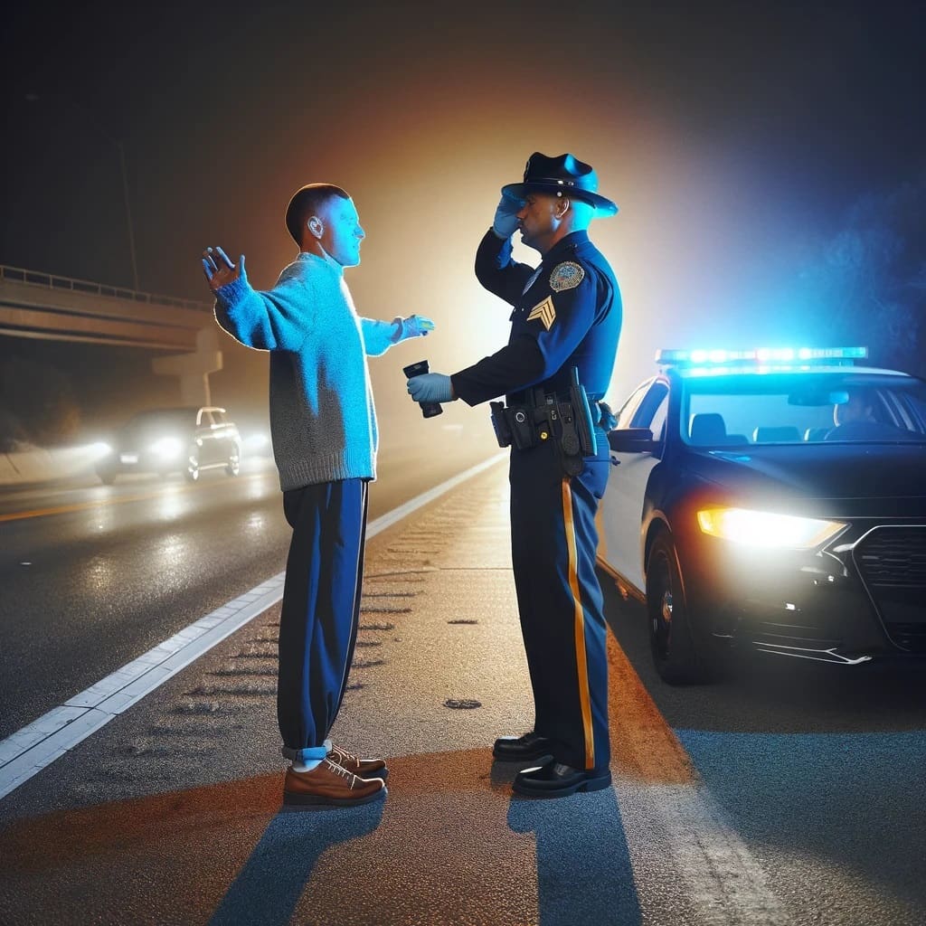 DUI Enforcement: Real-Life Sobriety Test on the Highway