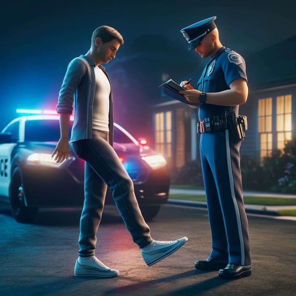 DUI Check: Field Sobriety Test in Action