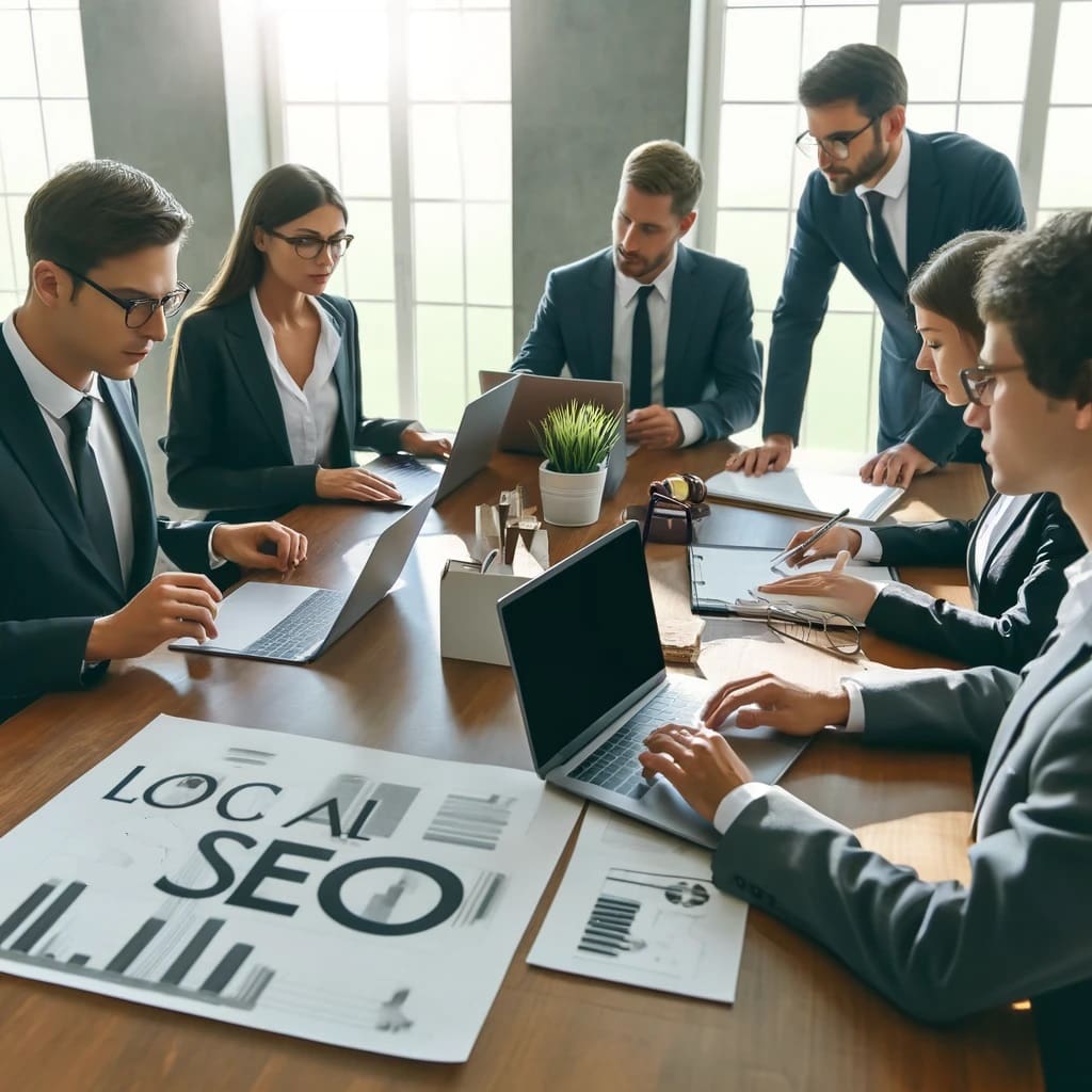 Attorneys Discussing Local SEO Techniques to Boost Online Visibility