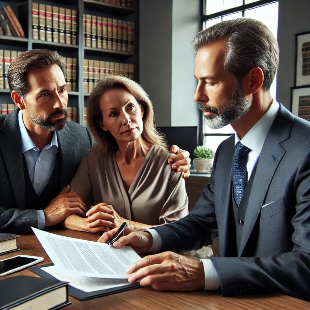 Family Law Expert Advises Clients in Office