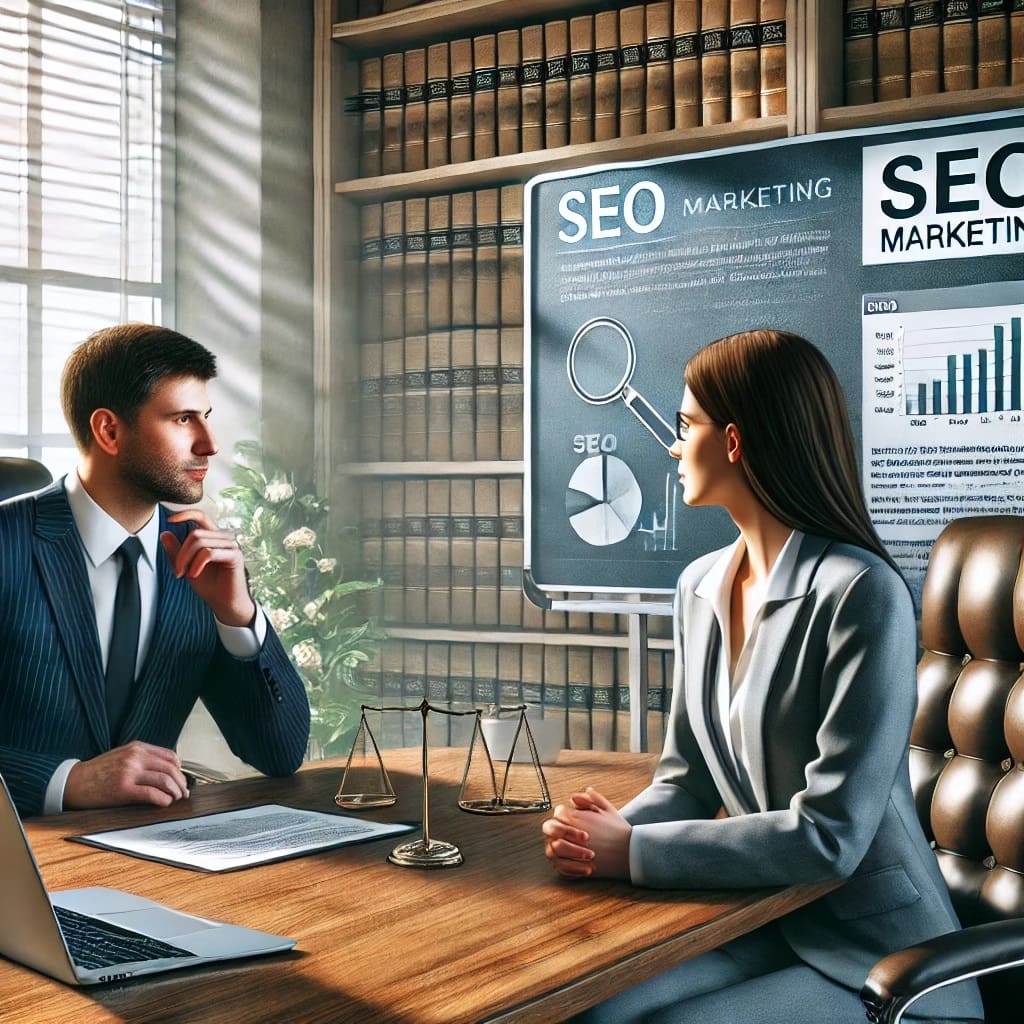 Law Firm and SEO Specialist Planning Marketing