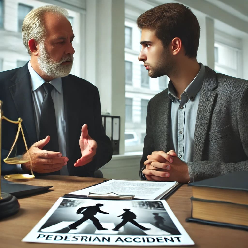 Legal Expert Discusses Accident Case with Client