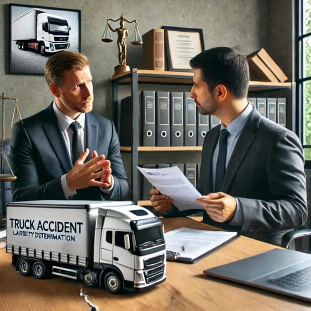 Understanding Liability in Truck Accidents: Lawyer Consults Client on Evidence